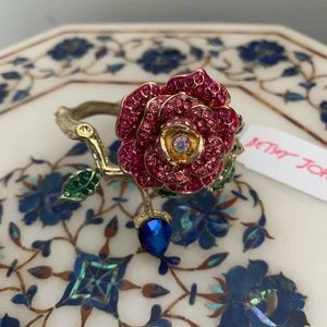 Authentic Betsey Johnson Sparkling Rose bracelet